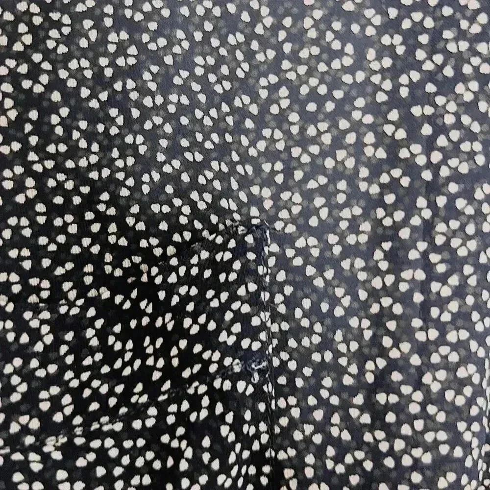 Vintage Giorgio Armani Black Cream Spotted Long Sleeve Button Up Blouse Size 8 - Picture 3 of 8